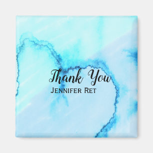 simple minimal black calligraphy thank you add nam magnet
