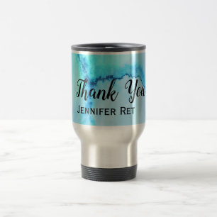 simple minimal black calligraphy thank you add nam travel mug
