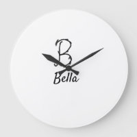 Simple minimal black monogram letter B add name T