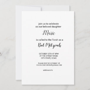 simple minimal black w add your name text editable invitation