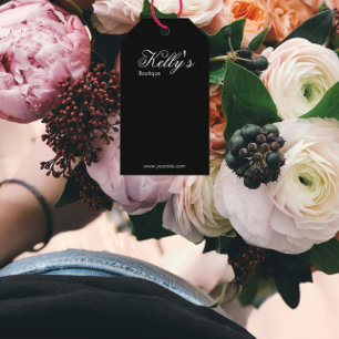 Simple Minimal Black White Bundle Gift Tag