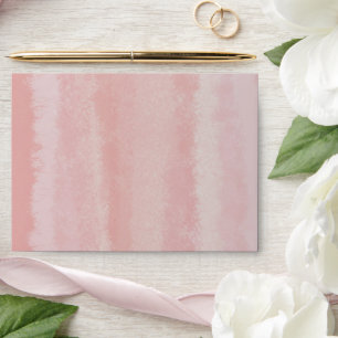 Simple Minimal Blush Pink Watercolor Wedding  Envelope