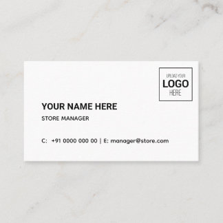 Simple minimal business card 