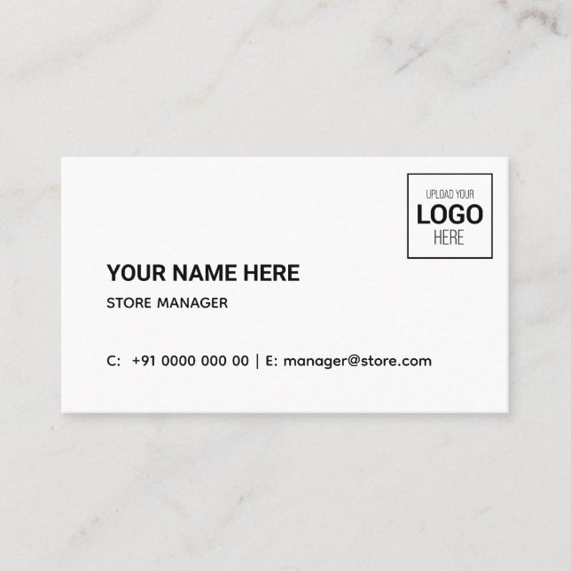 Simple minimal business card  (Front)