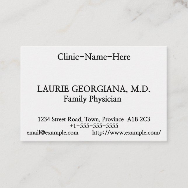 Simple, Minimal Business Card (Front)