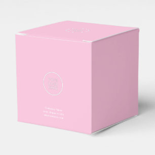 Simple Minimal Business Company Logo Pink  Favour Box