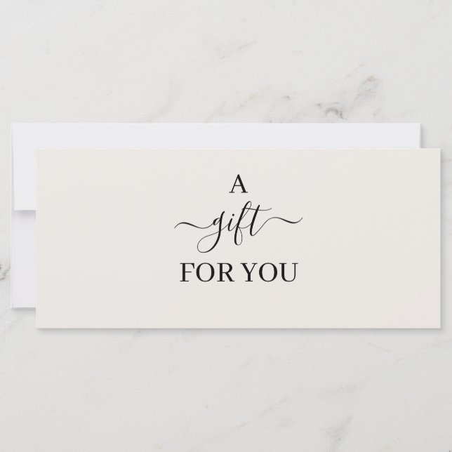 Simple Minimal Business Gift Certificate (Front)
