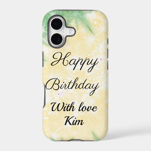 simple minimal calligraphy happy birthday custom