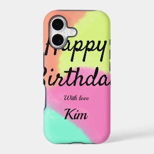 simple minimal calligraphy happy birthday custom a