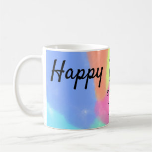 simple minimal calligraphy happy birthday custom a coffee mug
