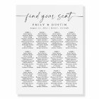 Simple Minimal Calligraphy Wedding Seating Chart