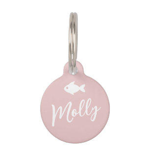 Simple Minimal Cat Name Phone Number Pet Tag