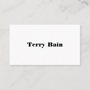 Simple Minimal Centre Front and Back Business Card