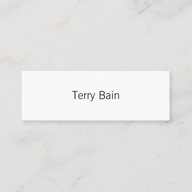 Simple Minimal Centre Front and Back Calling Card (Front)