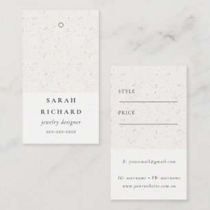 Simple Minimal Ceramic Texture Price Tag Name