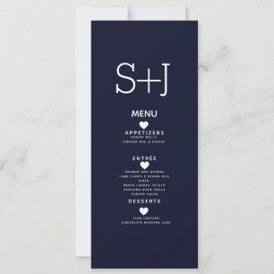 Simple Minimal Chocolate Nava Terra Wedding Menu