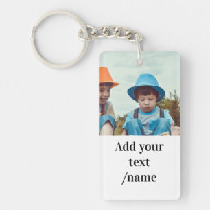 simple minimal christmas add your photo text     k key ring