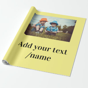 simple minimal christmas add your photo text w wrapping paper