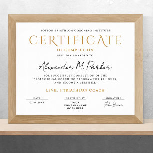Simple Minimal Classic Black White Grad Diploma  Poster