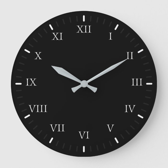 Simple Minimal Classic Roman Numeral Large Clock (Front)