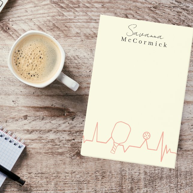 Simple Minimal Clean Basic Pickleball  Post-it Notes (Creator Uploaded)