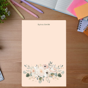 Simple Minimal Clean Simple Watercolor Floral  Post-it Notes