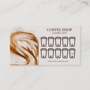Simple Minimal Coffee Shop Pro Loyalty Card