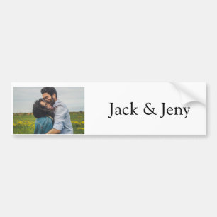 Simple minimal colorful add  name photo text cust  bumper sticker