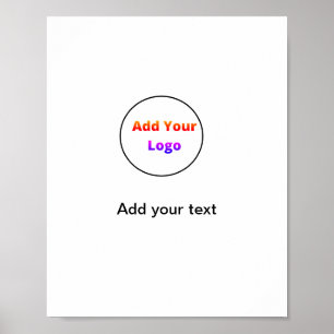 Simple minimal colorful add your name text image poster