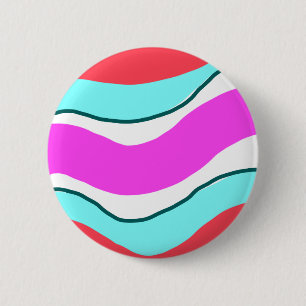 simple minimal colorful red custom personalized th 6 cm round badge