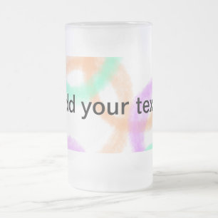 Simple minimal colorful watercolor circle balls t frosted glass beer mug
