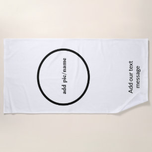 Simple minimal colourful abstract add your text ce beach towel