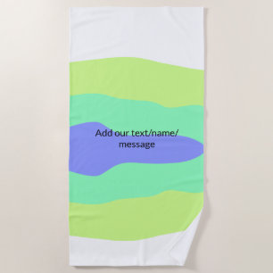 Simple minimal colourful abstract add your text ce beach towel
