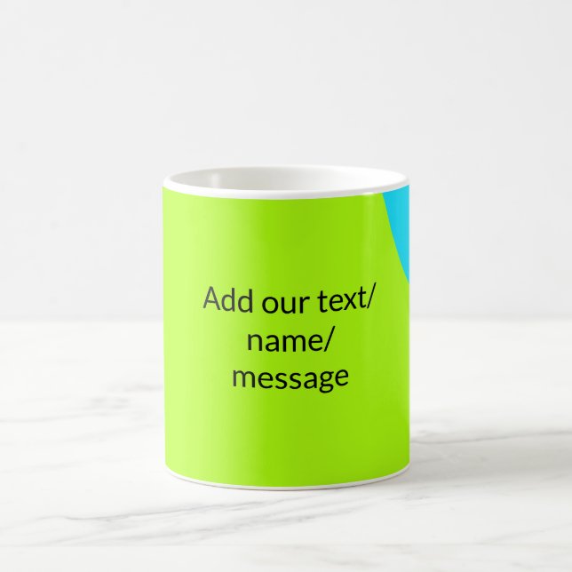 Simple minimal colourful abstract add your text ce coffee mug (Center)