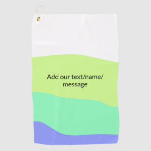 Simple minimal colourful abstract add your text ce golf towel