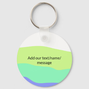 Simple minimal colourful abstract add your text ce key ring