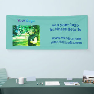 simple minimal colourful add logo photo text sign