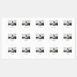 Simple minimal colourful add name photo text cust