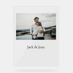 Simple minimal colourful add  name photo text cust acrylic sign