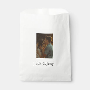 Simple minimal colourful add name photo text cust favour bags