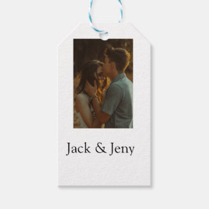 Simple minimal colourful add  name photo text cust gift tags