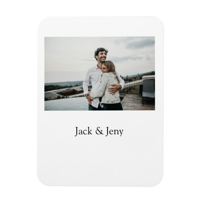 Simple minimal colourful add  name photo text cust magnet (Vertical)
