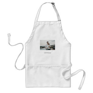 Simple minimal colourful add  name photo text cust standard apron
