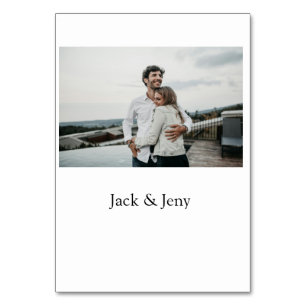 Simple minimal colourful add name photo text cust table number