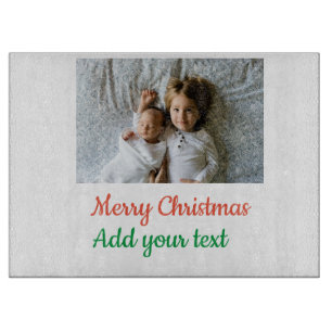 Simple minimal colourful add your name text image cutting board