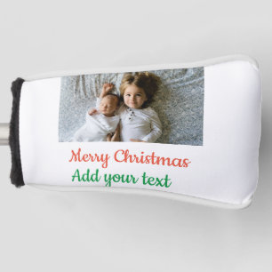 Simple minimal colourful add your name text image golf head cover