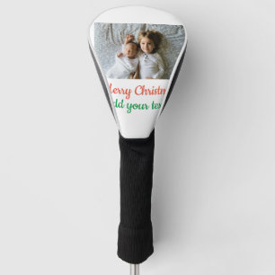 Simple minimal colourful add your name text image golf head cover