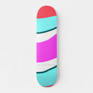 simple minimal colourful red custom personalised  skateboard