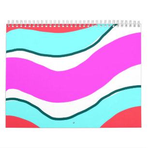 simple minimal colourful red custom personalised t calendar