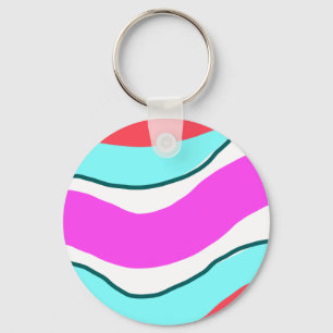 simple minimal colourful red custom personalised t key ring